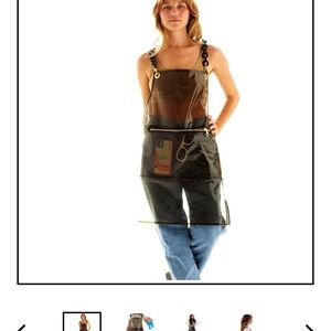 Transparent Apron with Chain Straps